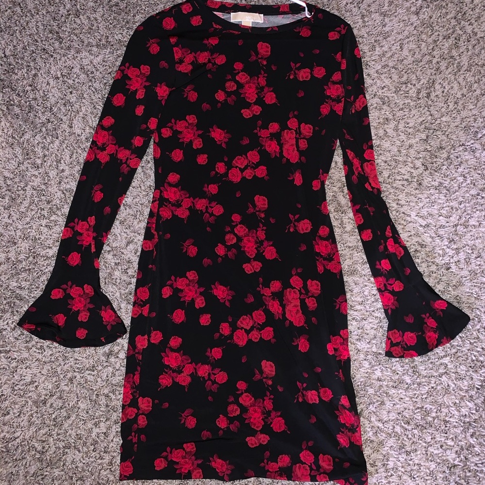 Michael Kors rose dress with bell sleeves!!
